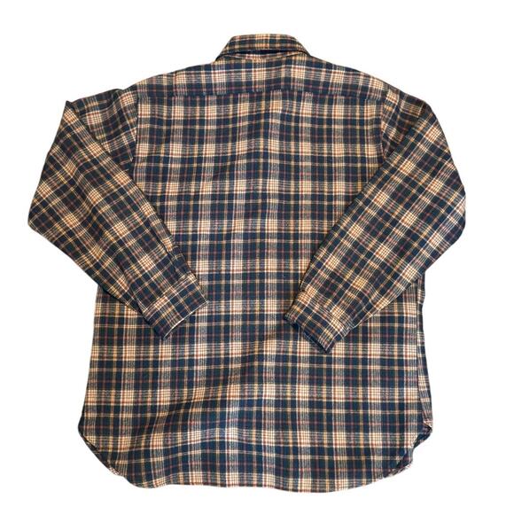 Vintage Lobo by Pendleton Wool Flannel Shirt XL – Plaid Elbow Patch Field Shirt - Picture 2 of 6